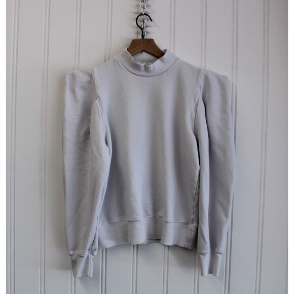AGOLDE Women’s  Folded Sleeve Sweatshirt Off White Size XS - Picture 6 of 12